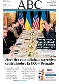 TRUMP ASEGURA QUE EL PLAN DE PAZ DE UCRANIA ESTÁ LISTO AL 95%