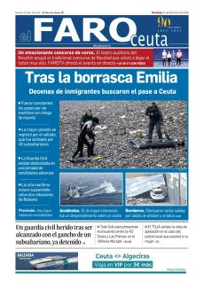 TRAS LA BORRASCA EMILIA DECENAS DE INMIGRANTES BUSCARON EL PASE A CEUTA